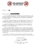 anti-red league letter